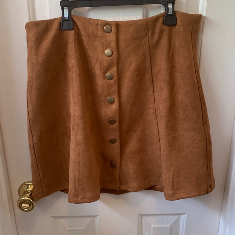 Suede skirt